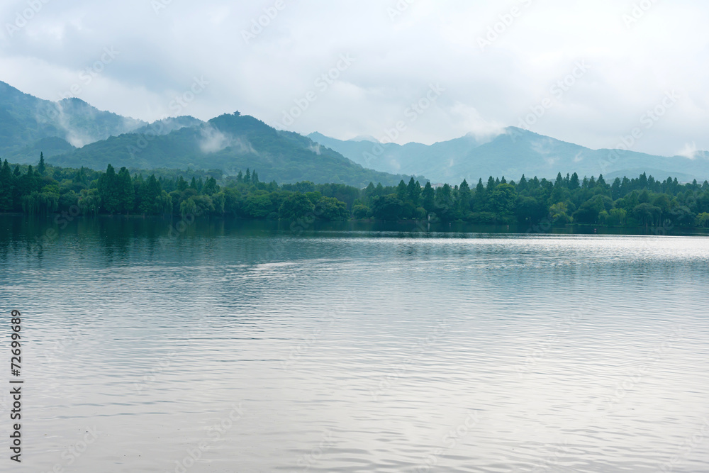 View on the enchanting West Lake, Hangzhou, China