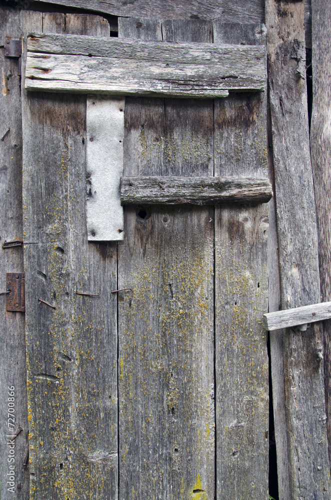 old aged wooden barn door background