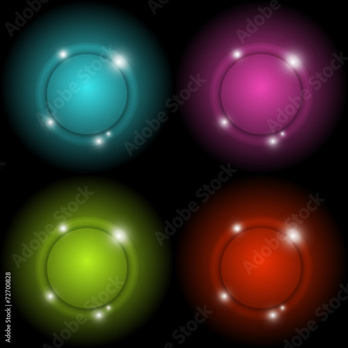 Colorful circle glow vector abstract background