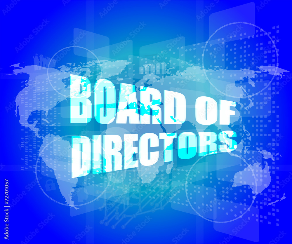 board of directors words on digital screen background board of directors words on digital screen background