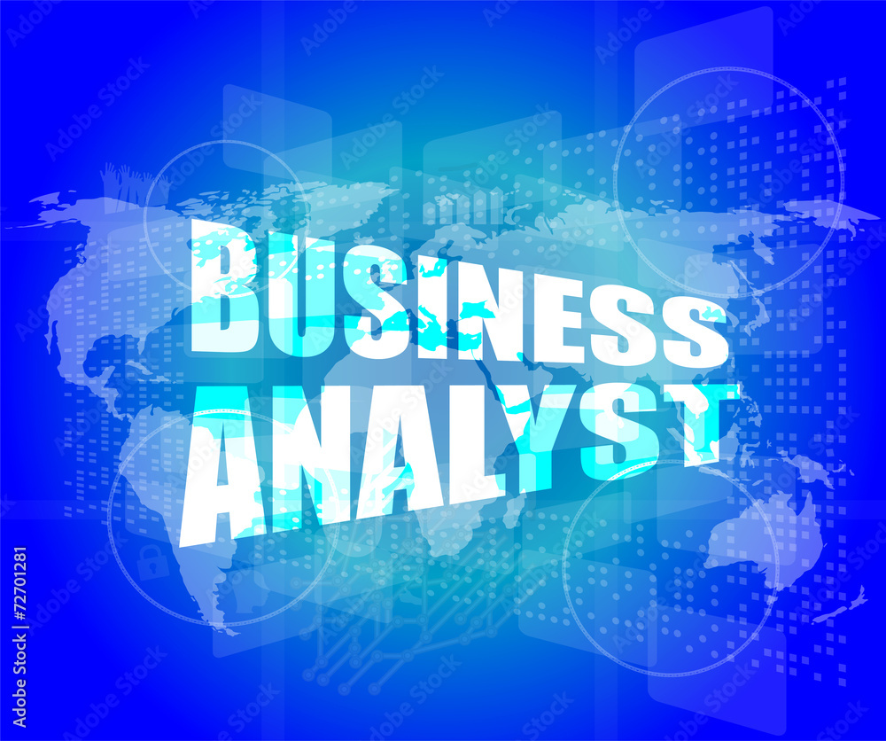 business concept, business analyst digital touch screen