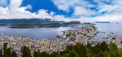 Cityscape of Alesund Norway © Nikolai Sorokin