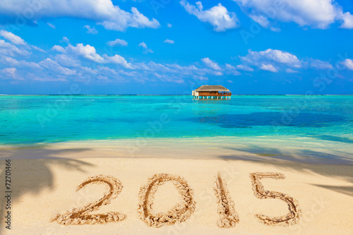 Numbers 2015 on beach