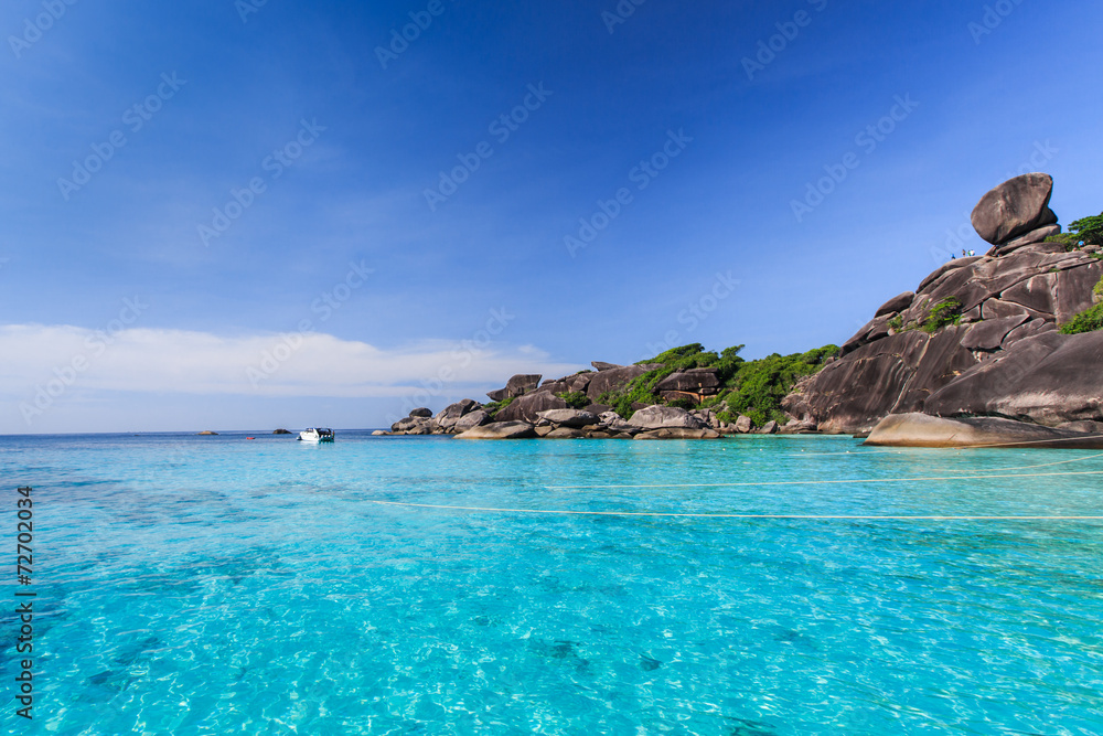Fototapeta premium Aerial view of tropical island, Similan, Thailand