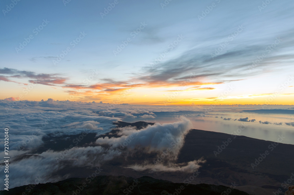 Sunrise at the peak of volcano Teide. Tenerife Sunrise at the peak of volcano Teide. Tenerife