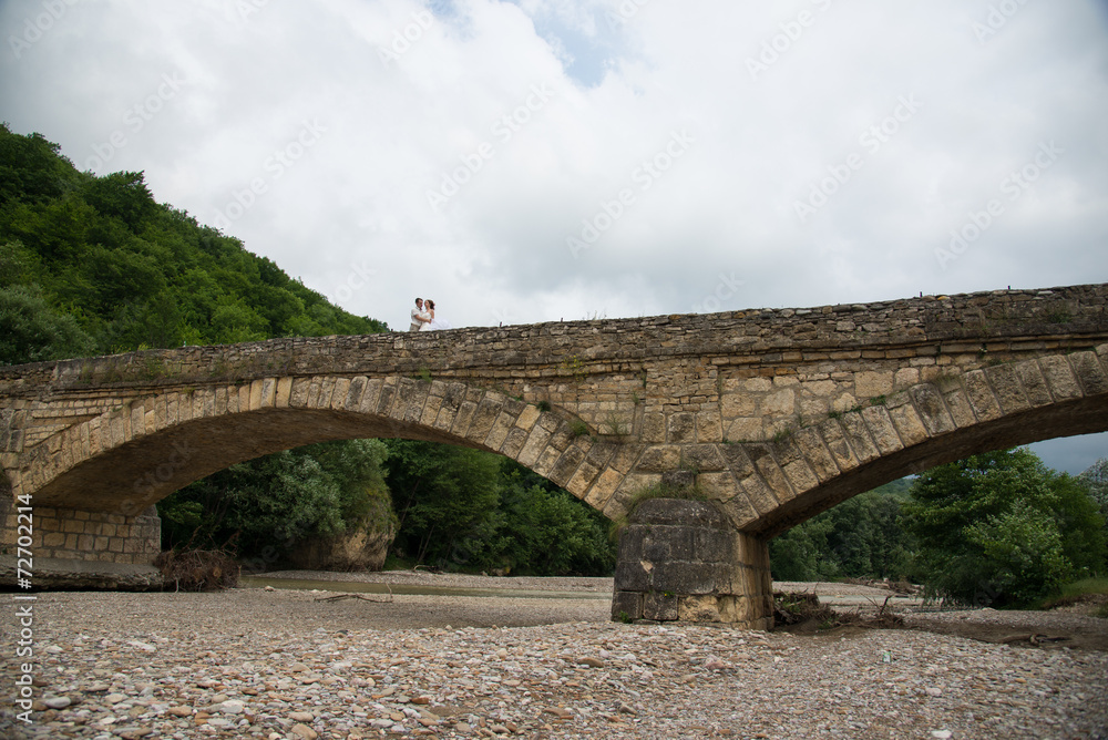 Fototapeta premium Beautiful married couple in the wedding day
