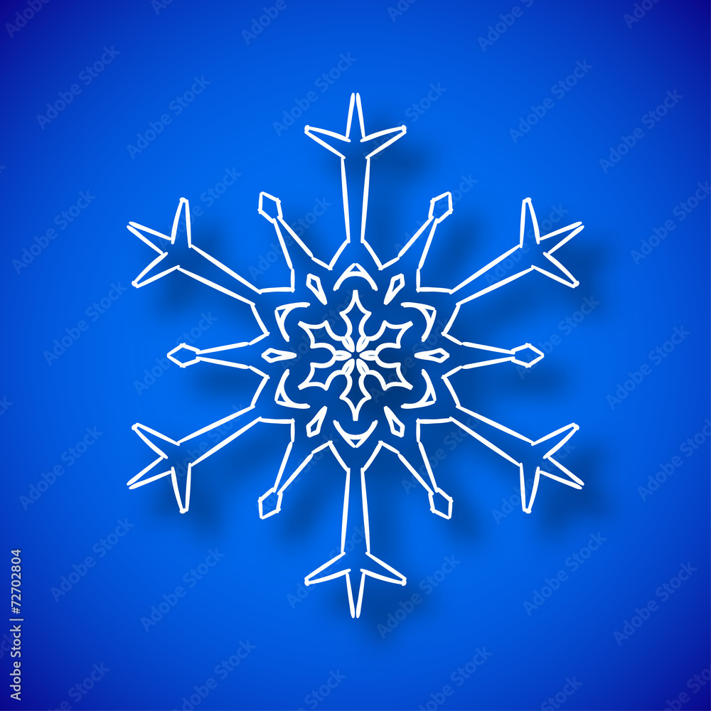 Snowflake with shadow Snowflake with shadow