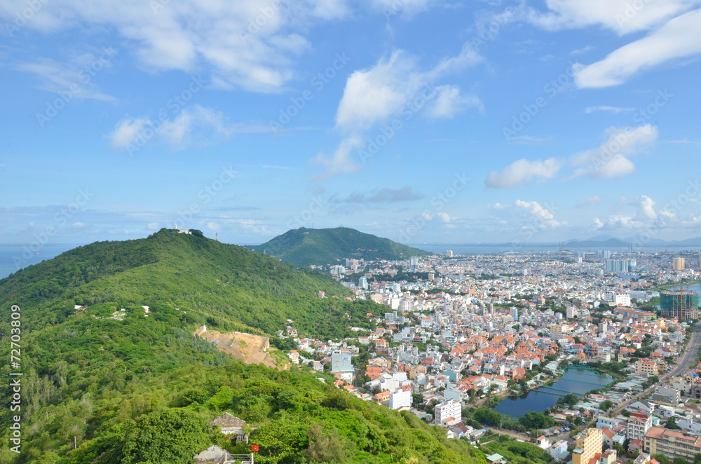 Fototapeta premium Vietnam city Vung Tau panorama