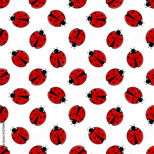 Ladybirds seamless pattern