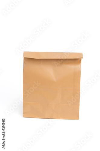 Paper bag isolated on white