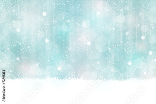 Winter bokeh background seamless horizontally