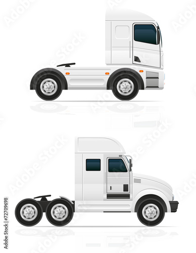 big truck tractor for transportation cargo vector illustration