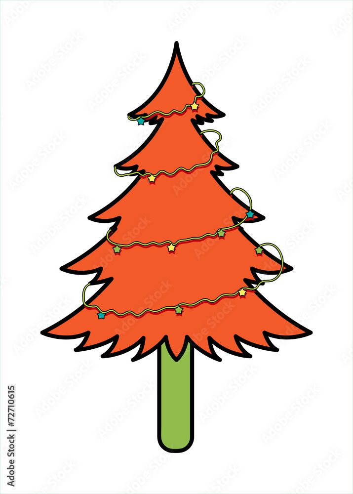 Red Christmas Tree with Lights Red Christmas Tree with Lights