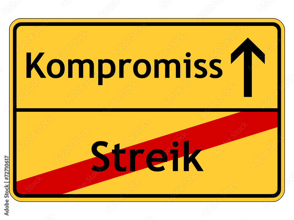 Obraz premium Kompromiss statt Streik