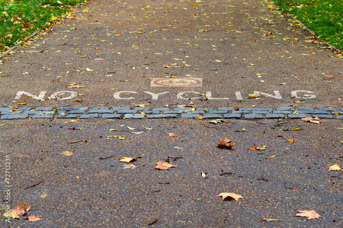 No cycling or skating.