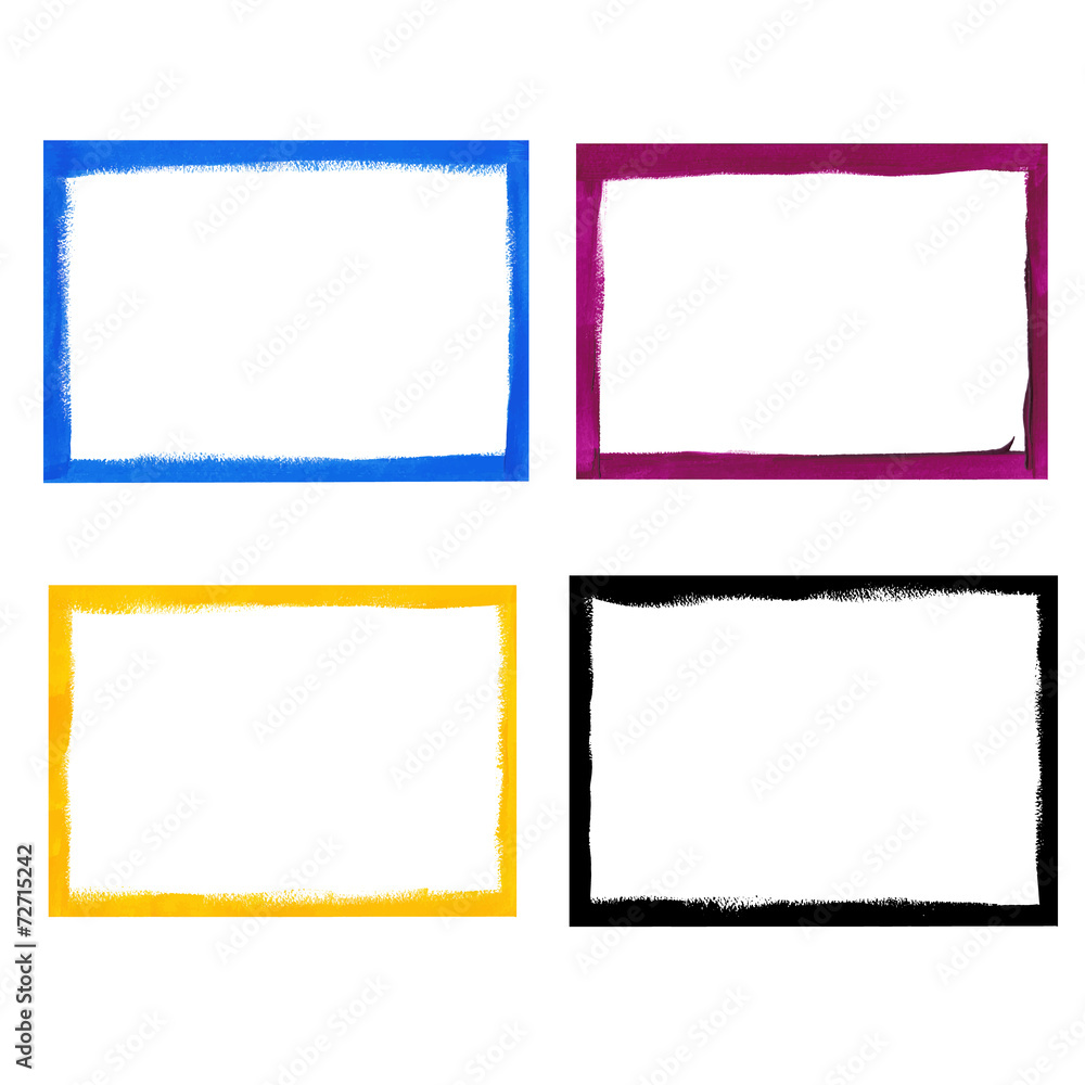 CMYK grunge frame set CMYK grunge frame set