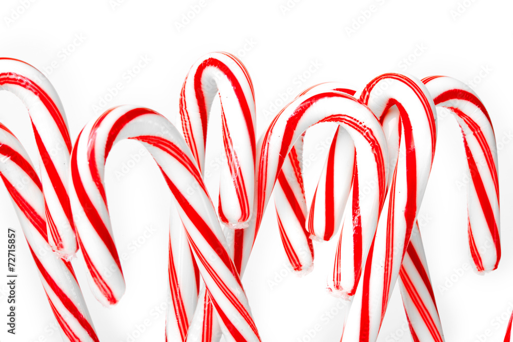 Fototapeta premium christmas candies isolated on white background