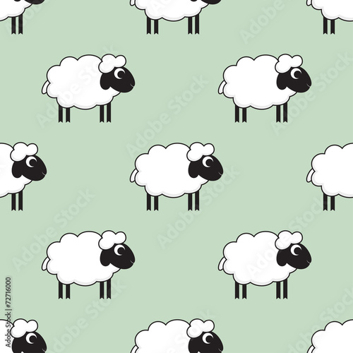 Seamless sheep pattern