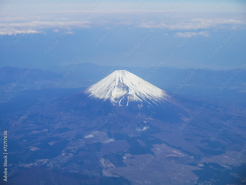 Aerial View of Mt. Fuji (富士山) in Japan
