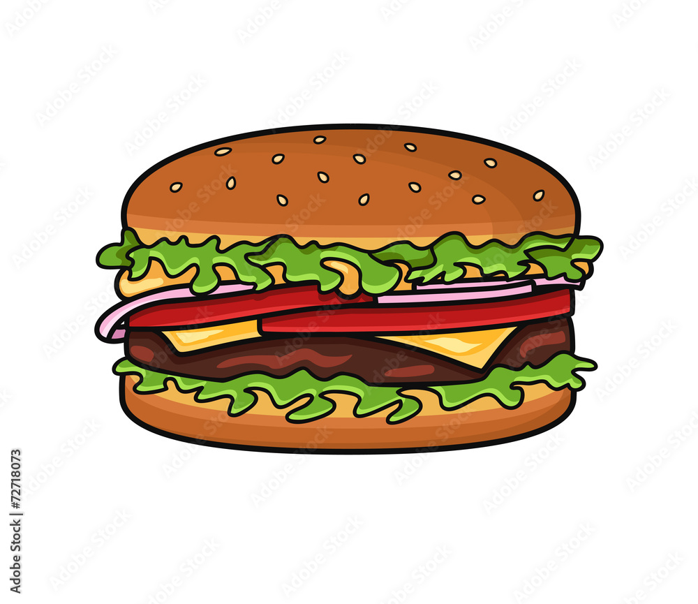 Hamburger with sesame Hamburger with sesame