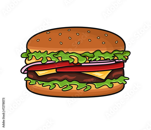 Hamburger with sesame