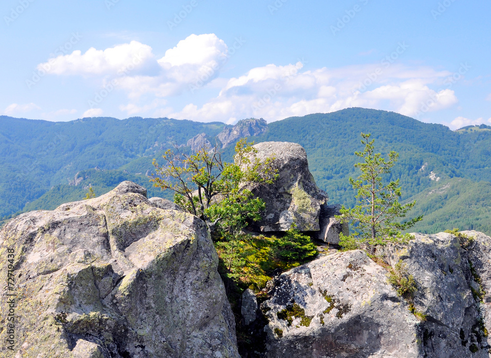 mountain peak in the sky