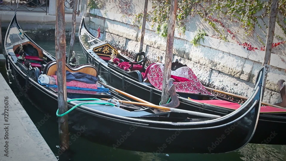 Gondola floating in the Grand Canal Gondola floating in the Grand Canal