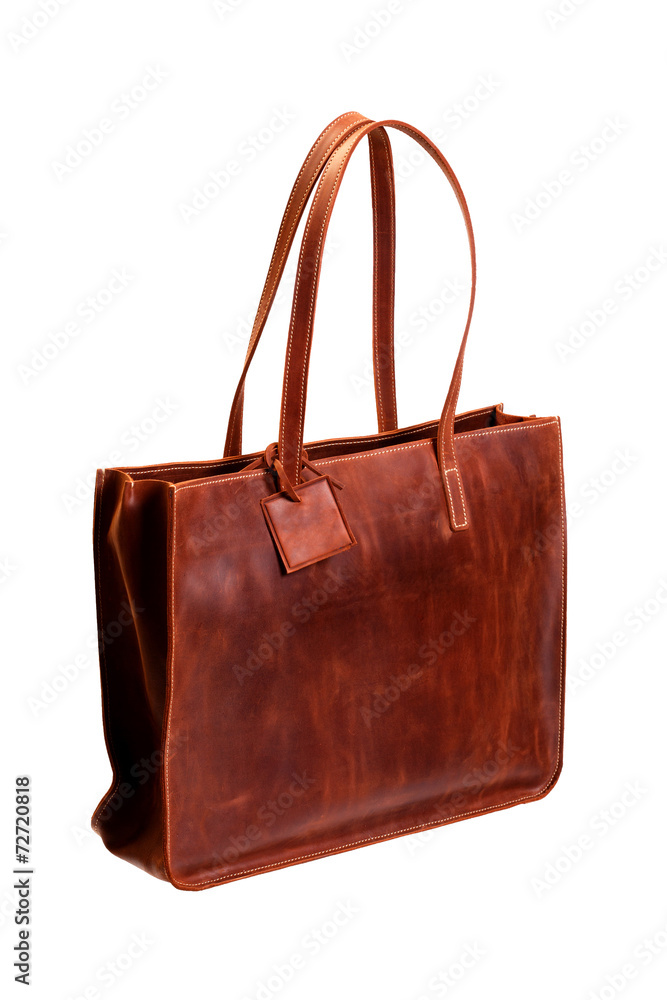 Leather bag isolated on white background Leather bag isolated on white background