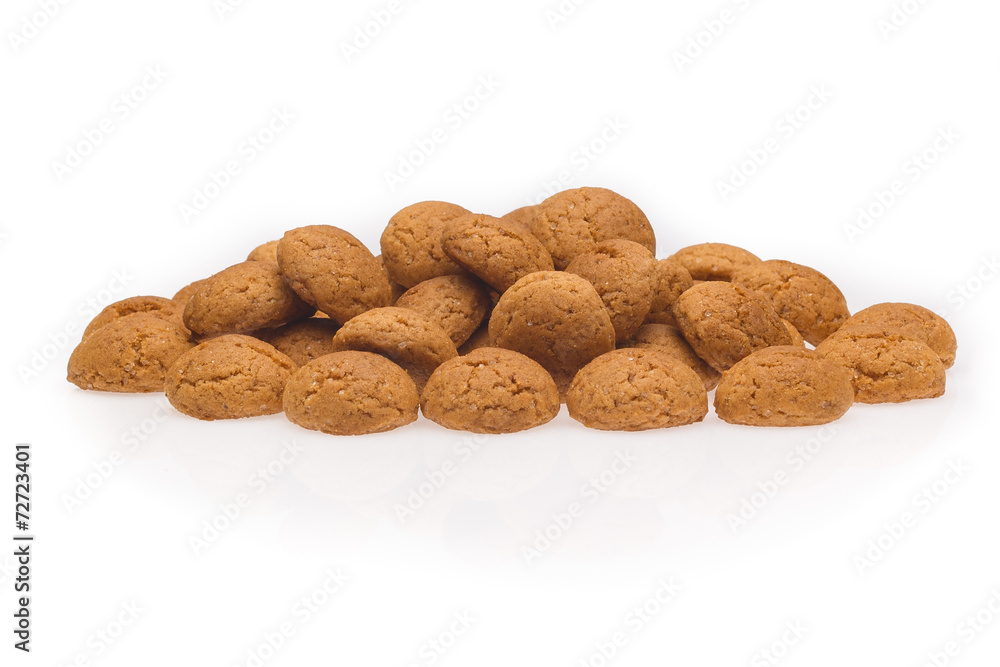 Several pepernoten isolated front view Several pepernoten isolated front view