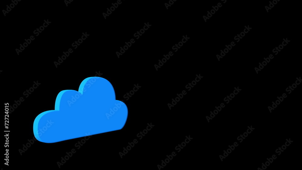 Blue cloud computing graphic on black Blue cloud computing graphic on black