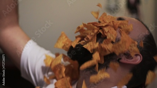 Slow Motion Food Series Eating Tortilla Chips