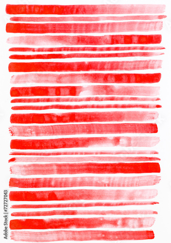 set of red watercolor brush strokes