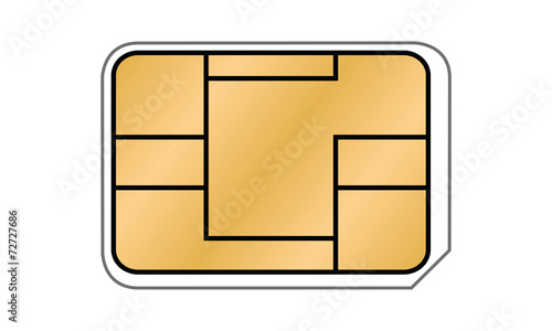 Nano-Sim Karte - Vektor freigestellt