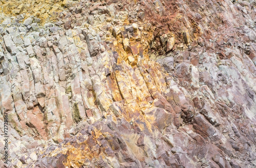 close-up relief of the rocks