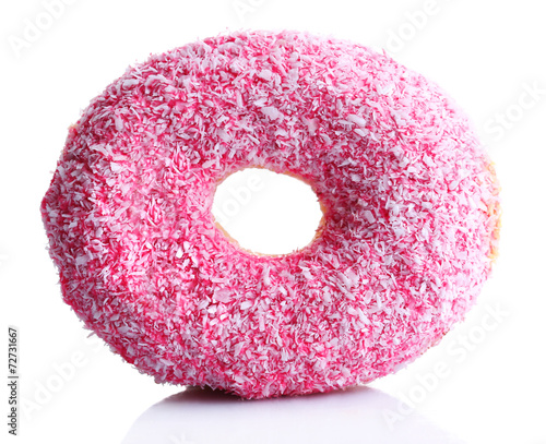 Delicious donut isolated on white