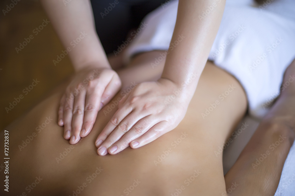 Young man having a massage Young man having a massage