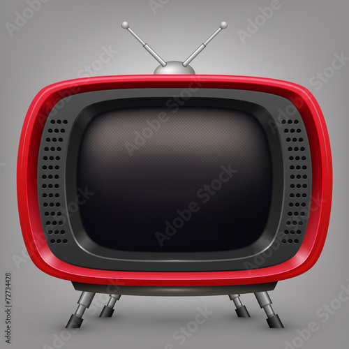 Retro red tv