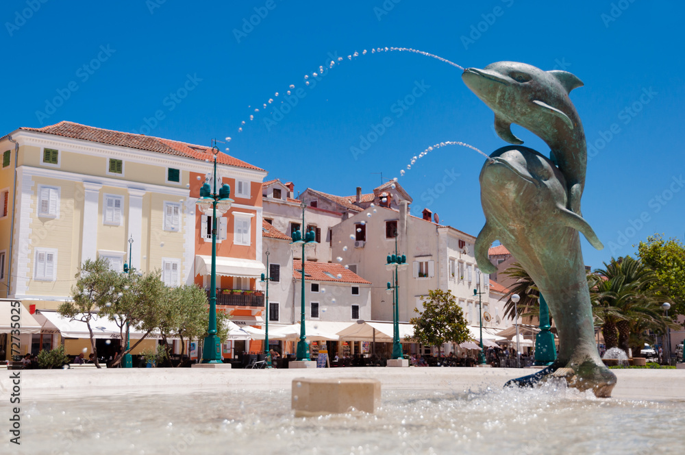 Fototapeta premium Dolphins fountain at Mali Losinj