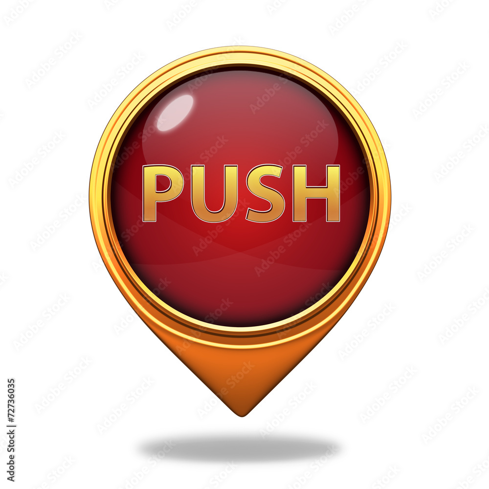 push pointer icon on white background push pointer icon on white background