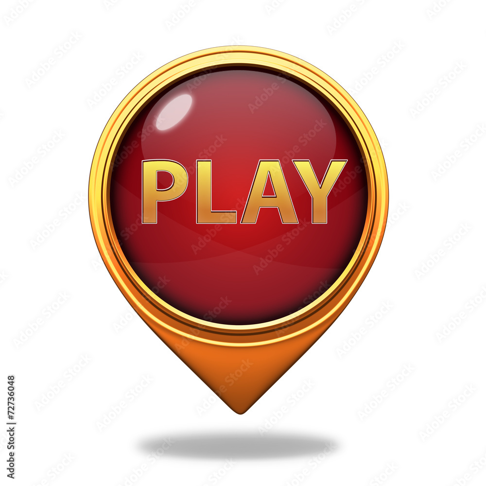 Obraz premium play pointer icon on white background