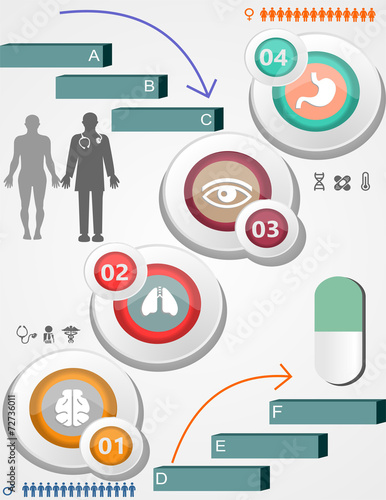 two steps and four buttons with bodies