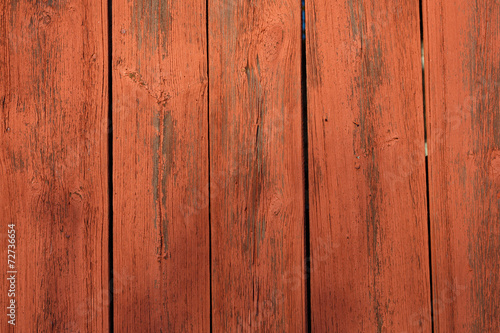 Wooden wall painted in typical Swedish red paint.