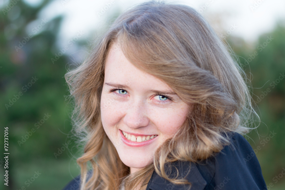 portrait of a cheerful girl portrait of a cheerful girl