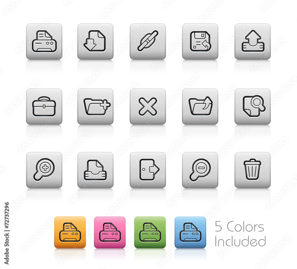 Inteface Icons - EPS with 5 colors in different layers Inteface Icons - EPS with 5 colors in different layers