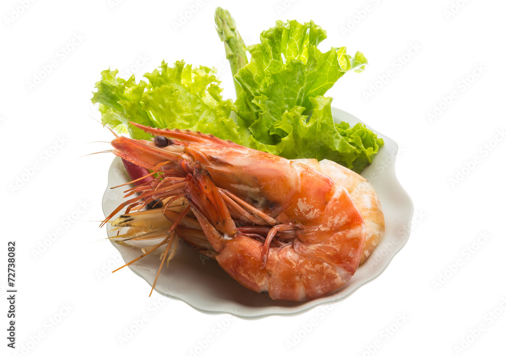 Boiled king prawns Boiled king prawns
