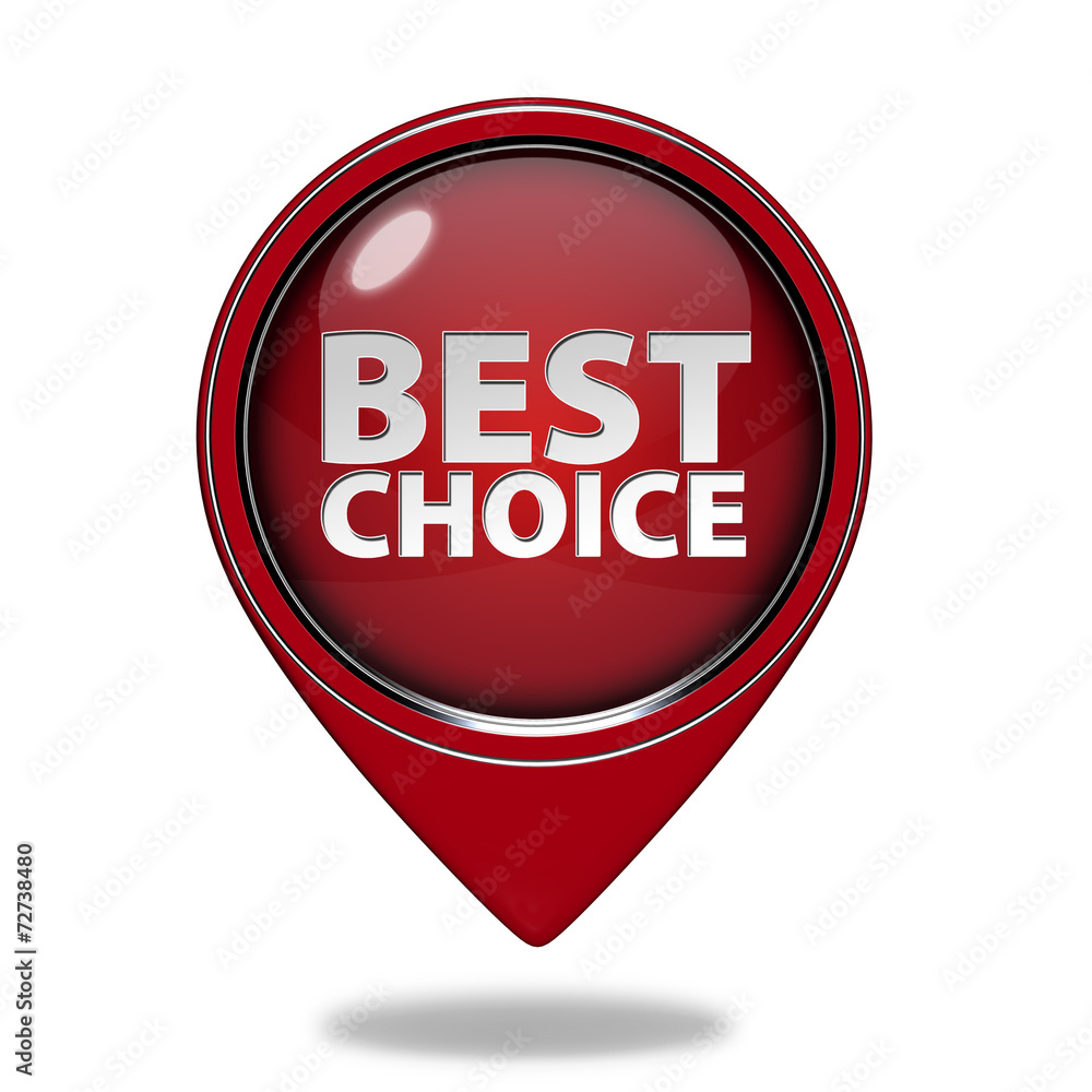 Best choice pointer icon on white background Best choice pointer icon on white background