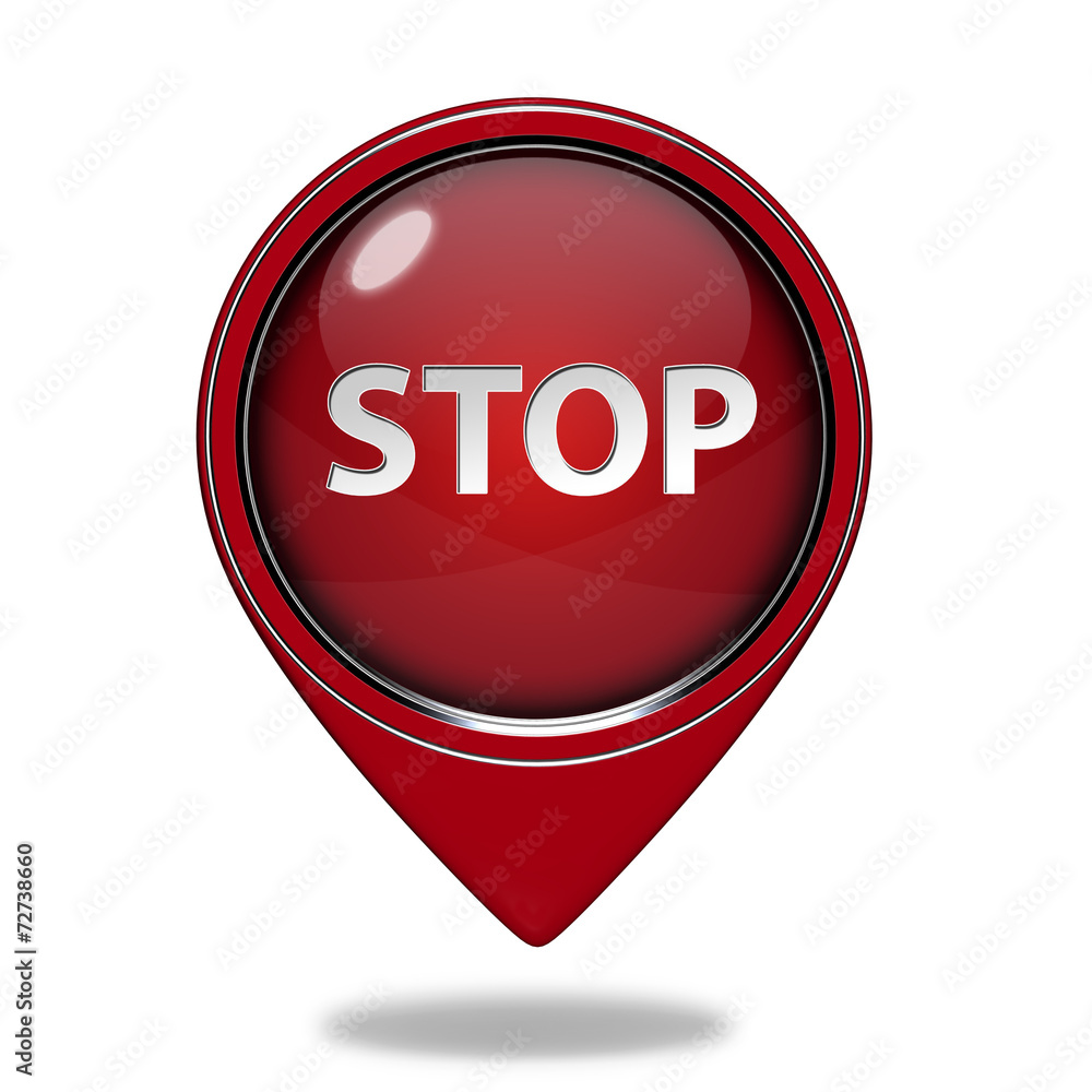 stop pointer icon on white background stop pointer icon on white background