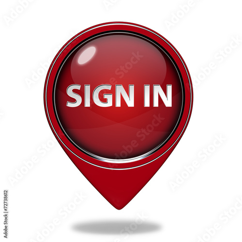 Free Download sign in pointer icon on white background - GFXLoad