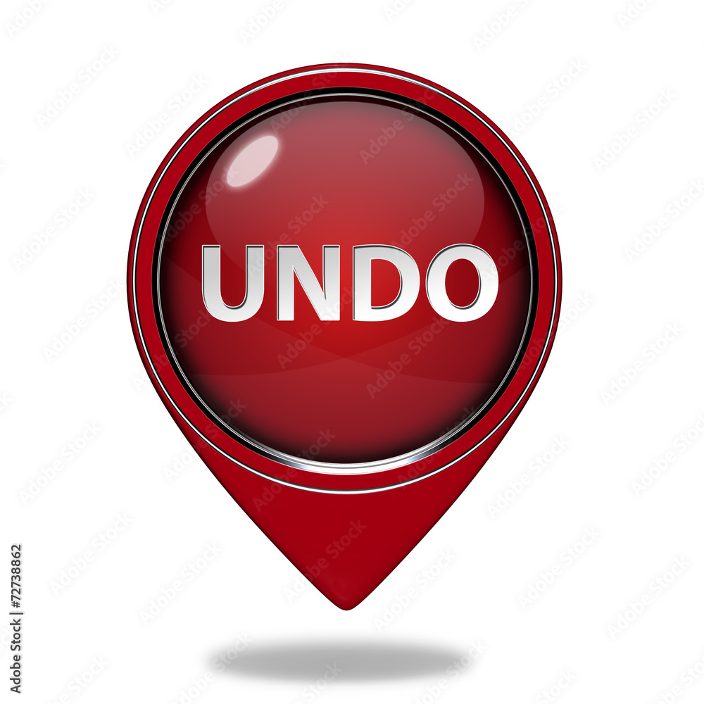undo pointer icon on white background