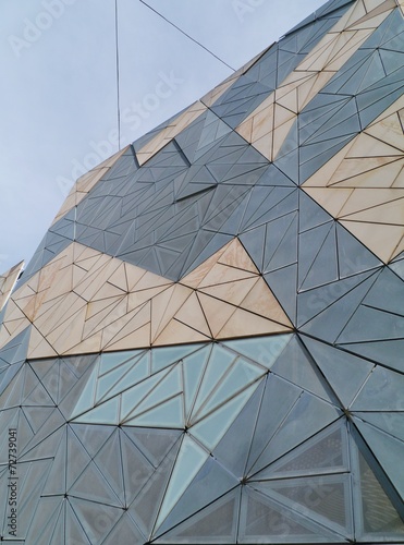 Modern architecture on Federation square in Melbourne